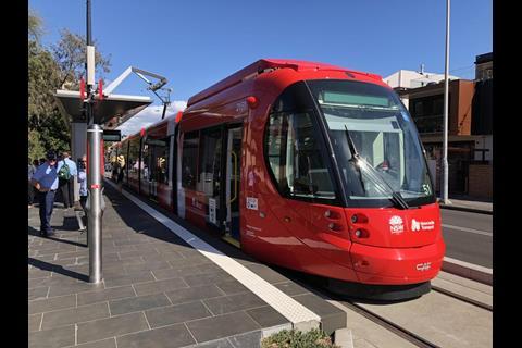 The light rail line in Newcastle opened to passengers on February 18.